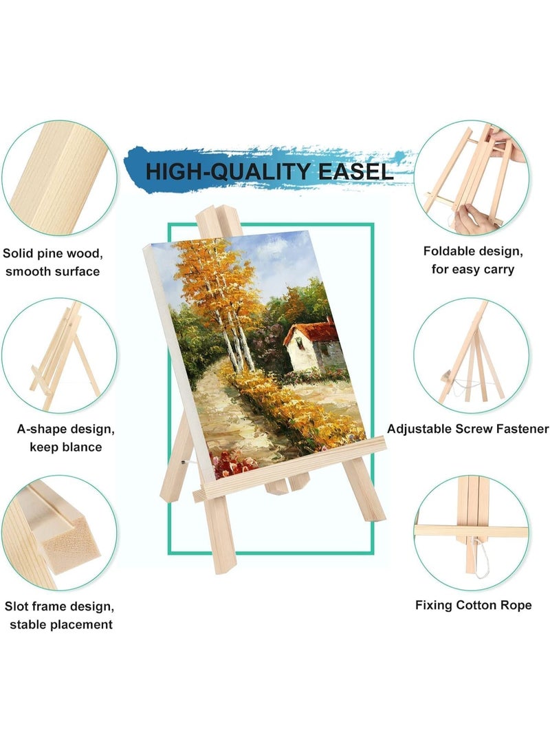 Slasa SLASA 40cm Wooden Tabletop Easel Stand – Portable Tripod Display Holder for Canvas, Art, Photos, Signs & Crafts – Mini Easel for Kids, Students, Events  - Image 3