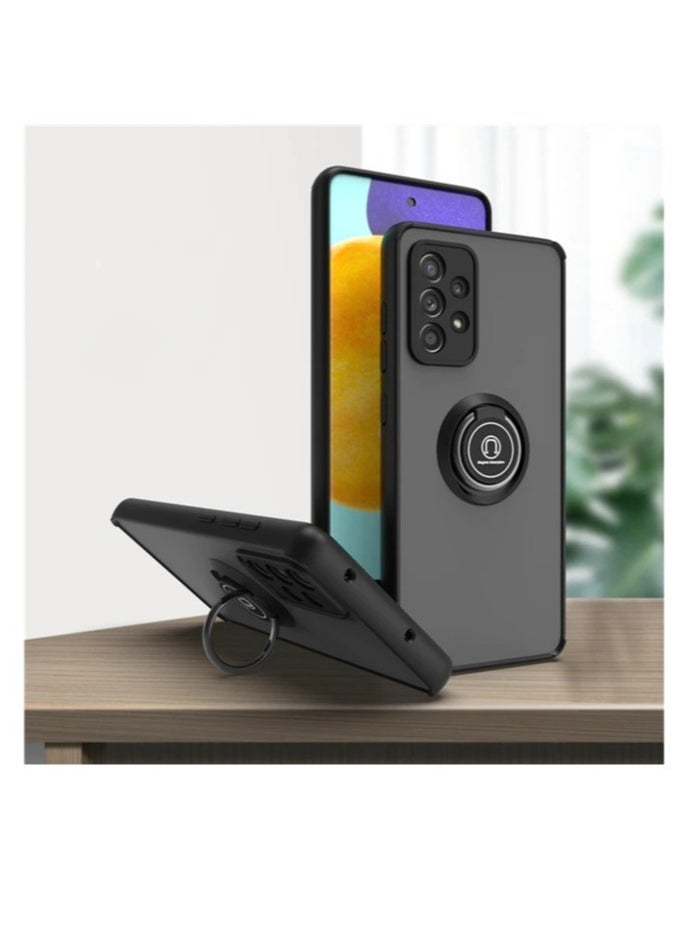 راكسوم Galaxy S22 Plus، غطاء حماية هجين بتصميم مدرع شفاف كريستالي [مسند حامل حلقي] [ميزة تثبيت السيارة المغناطيسية] لهاتف Samsung Galaxy S22 - Image 1