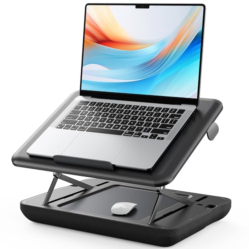 SAIJI Height Tilt Adjustable Lap Desk Portable Laptop Stand for Bed Car Couch and Recliner Foldable Lap Desks Up to 156 Inch Laptops - Image 1