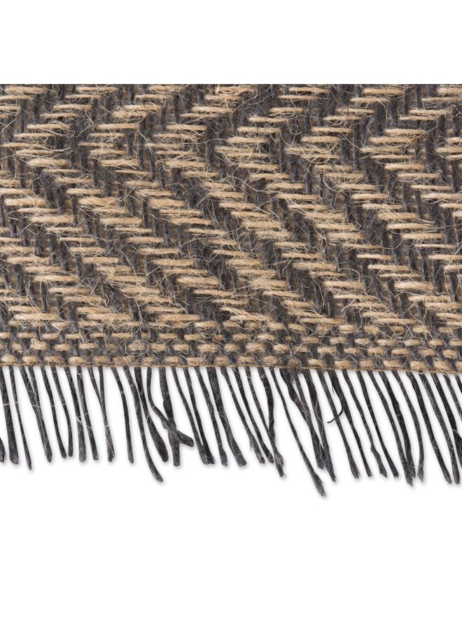 DII Jute Collection Kitchen Tabletop, Table Runner - 14 x 108", Chevron Gray - Image 3