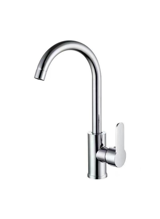 yongsheng Single Handle Pull Down Kitchen Faucet Silver， Deck Mount Faucet  - Image 1