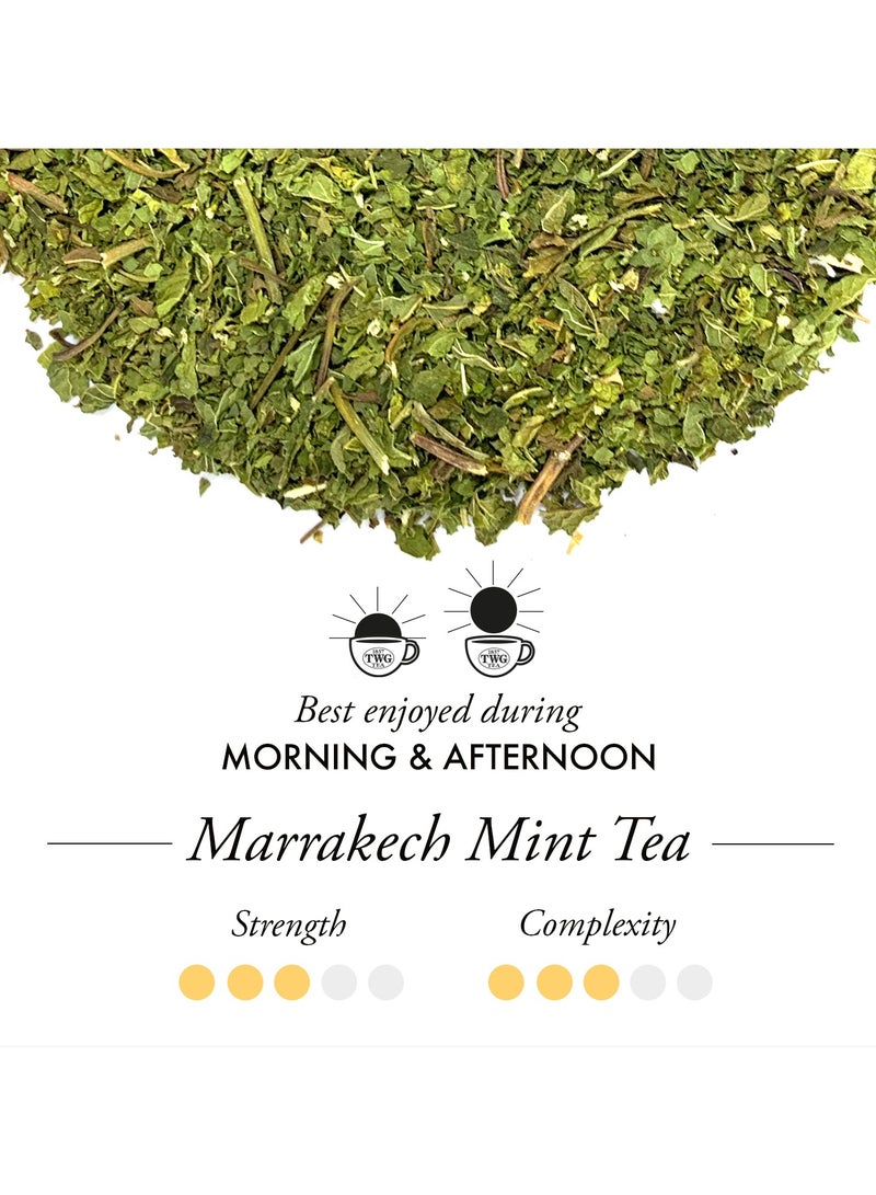 TWG Tea Marrakech Mint, Herbal Tea in 15 Hand Sewn Cotton Tea Bags in Giftbox, 37.5g - Image 3