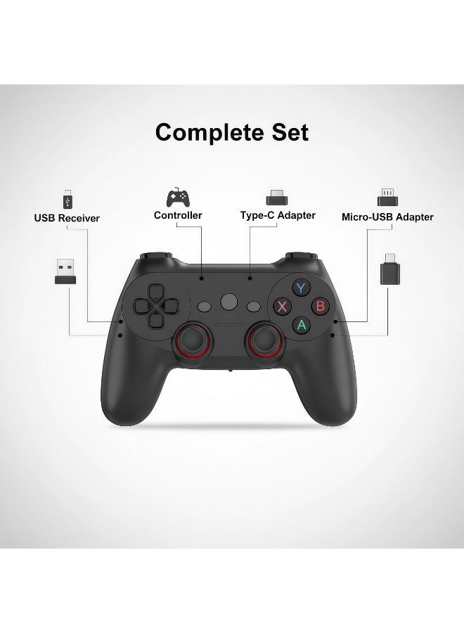 وحدة تحكم لاسلكية متعددة المنصات - عصا تحكم كهرومغناطيسية TMR ومشغلات مفتاح تأثير هول، وحدة تحكم ألعاب جيروسكوبية بستة محاور لأجهزة Switch/PC/iOS/Android/Steam - Image 1