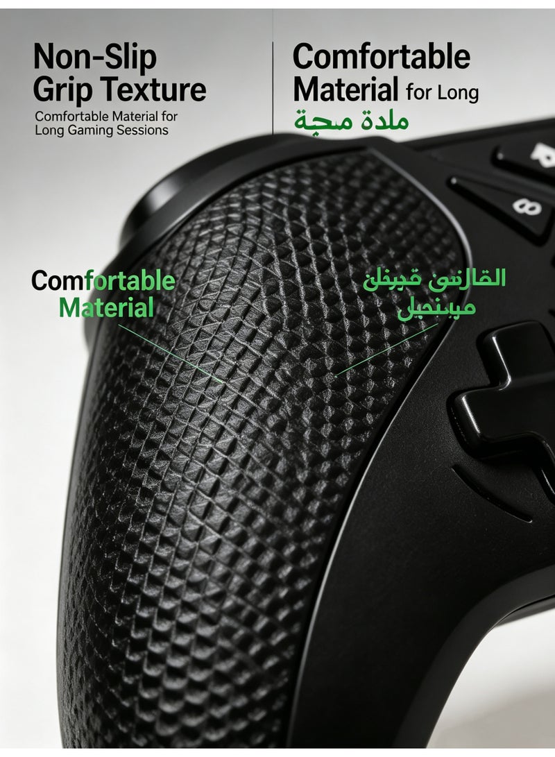 وحدة تحكم لاسلكية متعددة المنصات - عصا تحكم كهرومغناطيسية ومفاتيح تأثير هول، وحدة تحكم ألعاب بجيروسكوب 6 محاور، متوافقة مع Switch/PC/Android/Steam/TVBOX/PS3 - Image 4