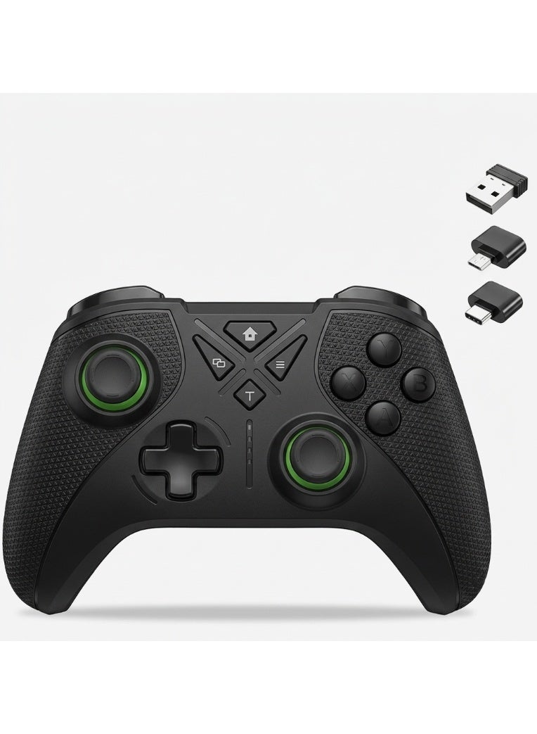 Multi-platform wireless controller - electromagnetic joystick and Hall effect triggers, 6-axis gyroscope game controller, compatible with Switch/PC/iOS/Android/Steam