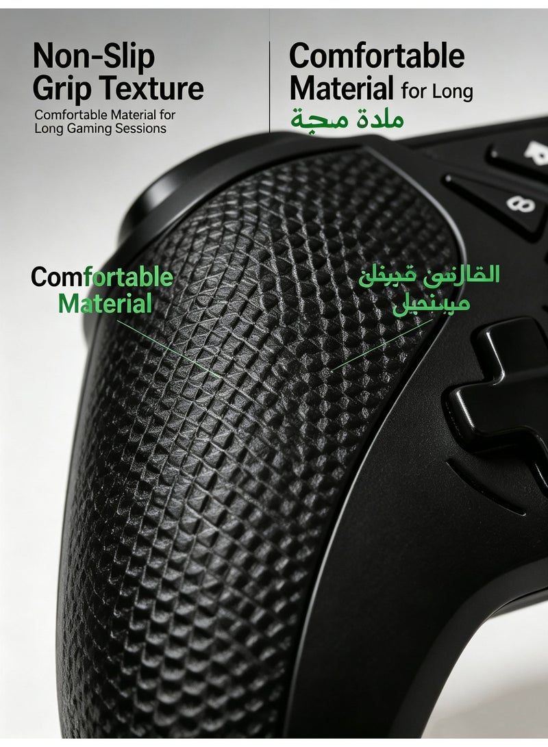 وحدة تحكم لاسلكية متعددة المنصات - عصا تحكم كهرومغناطيسية ومفاتيح تأثير هول، وحدة تحكم ألعاب بجيروسكوب 6 محاور، متوافقة مع Switch/PC/Android/Steam/TVBOX/PS3 - Image 4