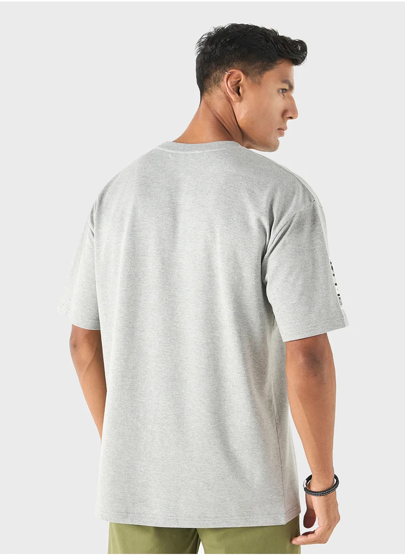 إيكو يو إن إل تي دي. Ecko Embroidered T-shirt with Crew Neck and Short