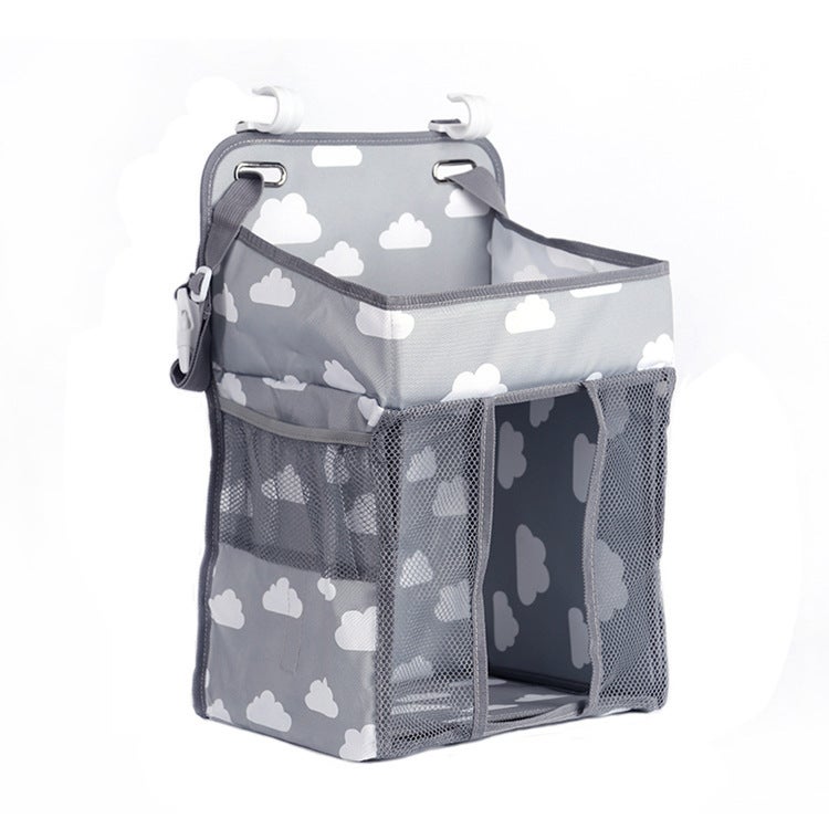Hanging Diaper Caddy Organizer Diaper Stacker and Crib Organizer Reinforced Baby Essentials Diaper Organizer Holder for Changing Table Crib Playard Car - Image 2