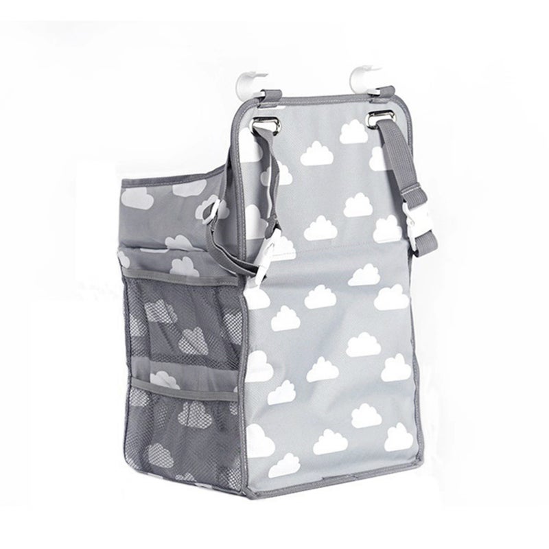 Hanging Diaper Caddy Organizer Diaper Stacker and Crib Organizer Reinforced Baby Essentials Diaper Organizer Holder for Changing Table Crib Playard Car - Image 3