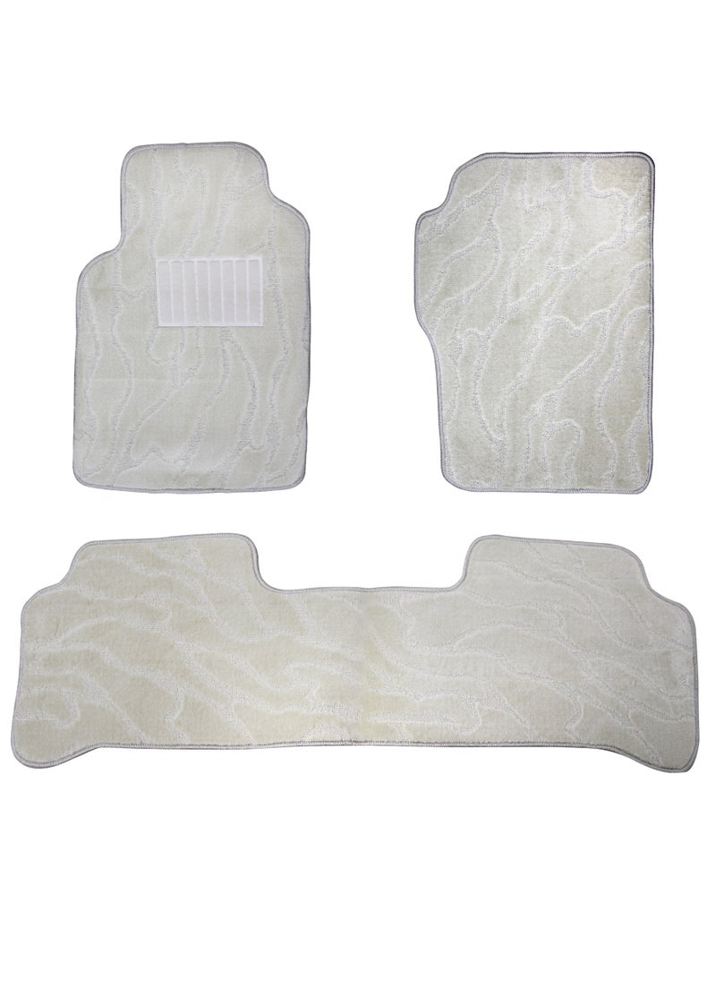 CAR MART - Car Mat for Land Cruiser Beige 3PCS - Image 1