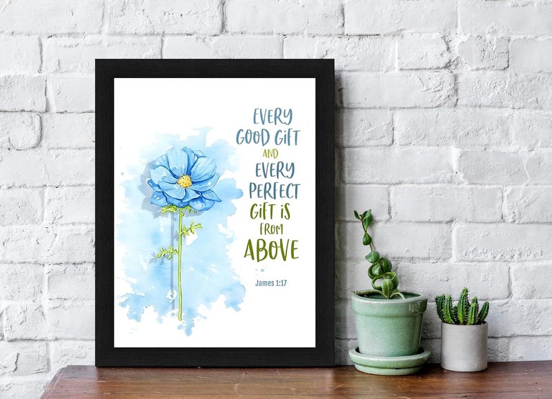 Interio Crafts James 117 Bible Verse Christian Decor Jesus Christ Decor Synthetic Wood 13X10 Inches - Image 2
