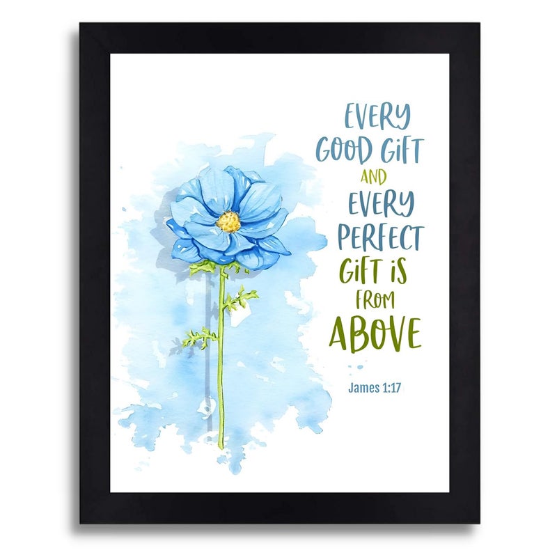 Interio Crafts James 117 Bible Verse Christian Decor Jesus Christ Decor Synthetic Wood 13X10 Inches - Image 1