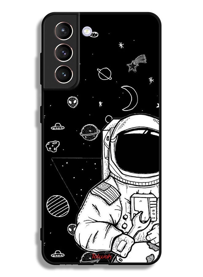Tolwak Samsung Galaxy S21 5G Protective Case Cover Astronaut Art - Image 3