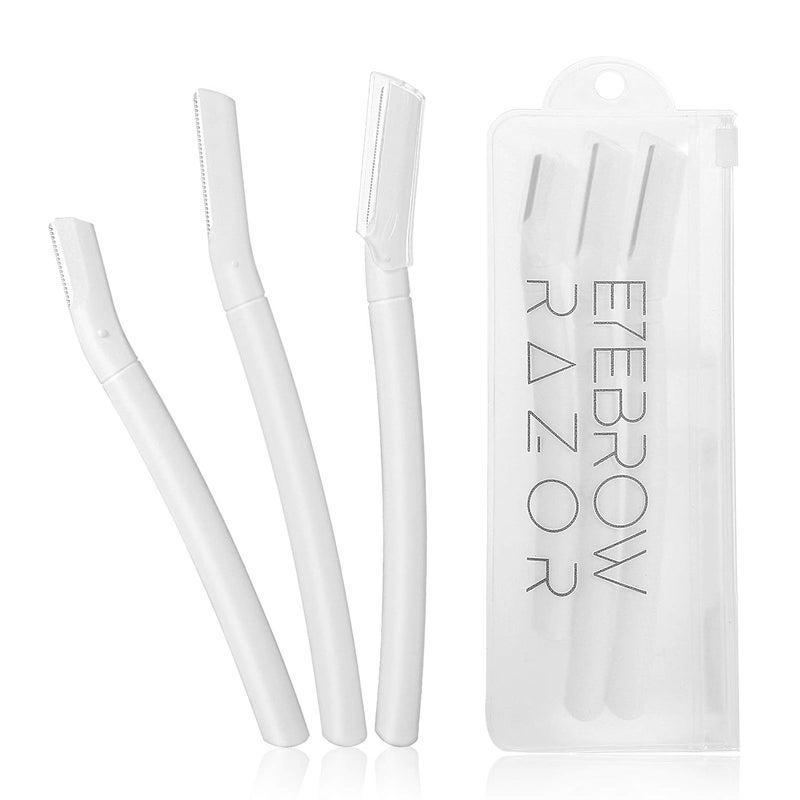 3Pcs Eyebrow Razor Trimmer Multipurpose Exfoliating Dermaplaning Home Skin Care Safety Tool Professional Facial Hair RemovalShaver and Eyebrow Shaper For Women  Man