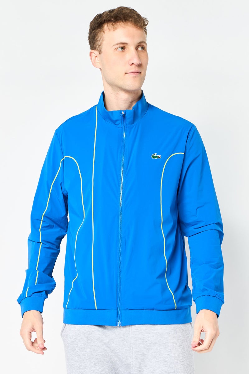 LACOSTE Novak Djokovic x Lacoste Men Regular Fit Long Sleeve Outdoor Jacket, Blue - Image 1