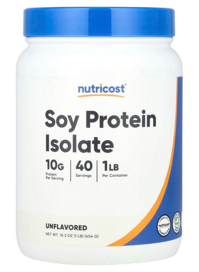 Nutricost عزل بروتين الصويا غير المنكه 1 رطل (454 جرام)