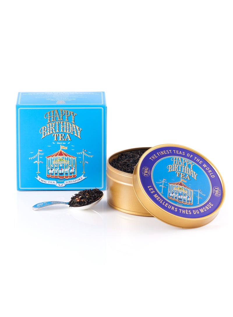 TWG Tea Happy Birthday Tea | Black Tea | Red Berries & Vanilla | Caviar Tin, 100g | Gift Set - Image 1