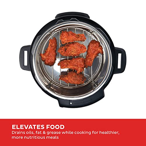 Instant Pot Stainless Steel Wire Roasting Rack with Handles - Durable 18/8 Stainless Steel, For Healthier Meals, Multi-Use Rack for Roasting & Serving, Fits 6-Quart & 8-Quart Cookers, Dishwasher Safe - Image 4