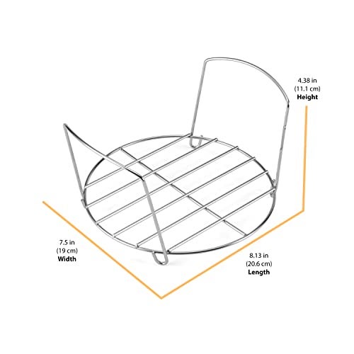 Instant Pot Stainless Steel Wire Roasting Rack with Handles - Durable 18/8 Stainless Steel, For Healthier Meals, Multi-Use Rack for Roasting & Serving, Fits 6-Quart & 8-Quart Cookers, Dishwasher Safe - Image 2