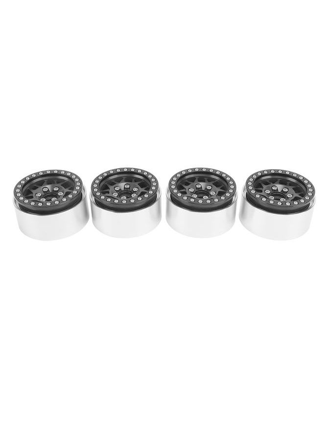 Thoraya 4Pcs 1.9in RC Wheel Rims Alloy CNC Machining 1/10 RC Beadlock Wheel Hub for Axial SCX10 90046 AXI 03007 REDCAT MST Titanium  - Image 1