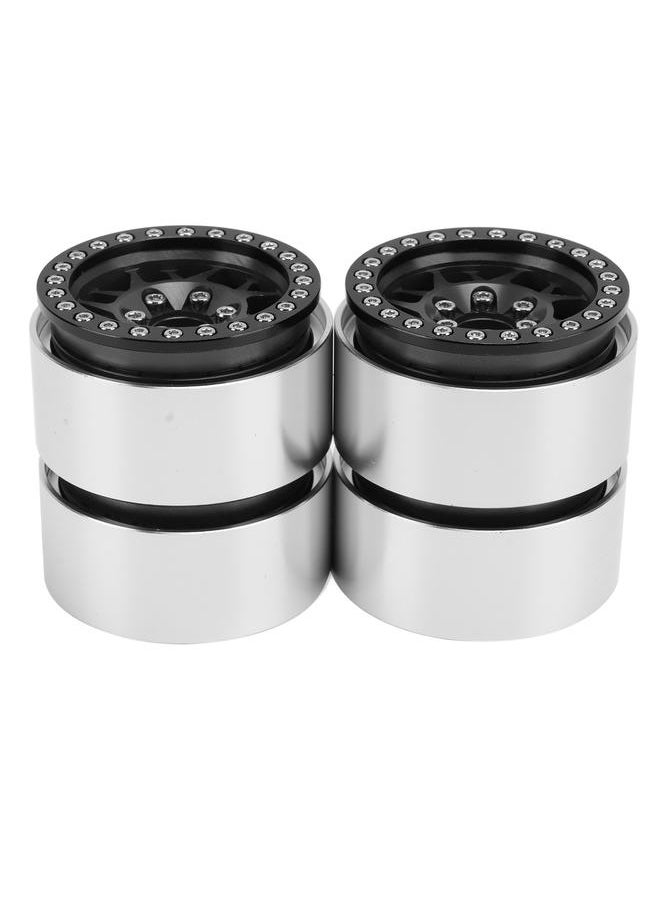Thoraya 4Pcs 1.9in RC Wheel Rims Alloy CNC Machining 1/10 RC Beadlock Wheel Hub for Axial SCX10 90046 AXI 03007 REDCAT MST Titanium  - Image 5