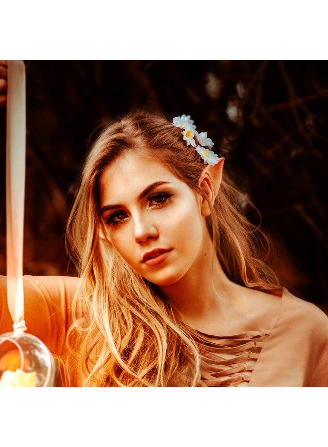 Gejoy 5 Pairs Latex Elf Ear Pixie Dress Up Costume Fairy Ears Soft Pointed Ears Cosplay Halloween Anime Party Vampire Ears, Masquerade Accessories (Fresh Color)  - Image 3