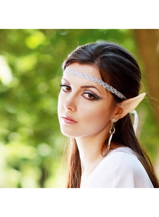 Gejoy 5 Pairs Latex Elf Ear Pixie Dress Up Costume Fairy Ears Soft Pointed Ears Cosplay Halloween Anime Party Vampire Ears, Masquerade Accessories (Fresh Color)  - Image 4
