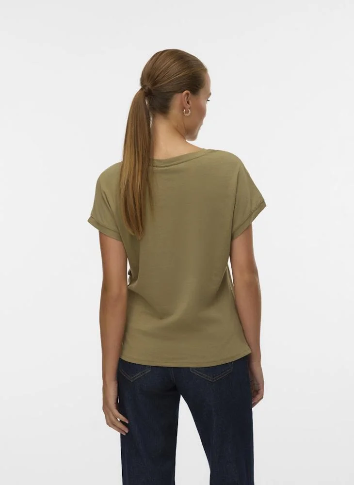 VERO MODA Vmganas Crew Neck T-Shirt
