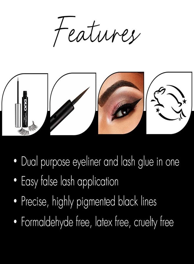 DUO Line It Lash It Lash Glue Liner - Black, 2-in-1 Eyeliner & Eyelash Adhesive for Strip & Cluster Lashes, 0.12 oz - Image 4