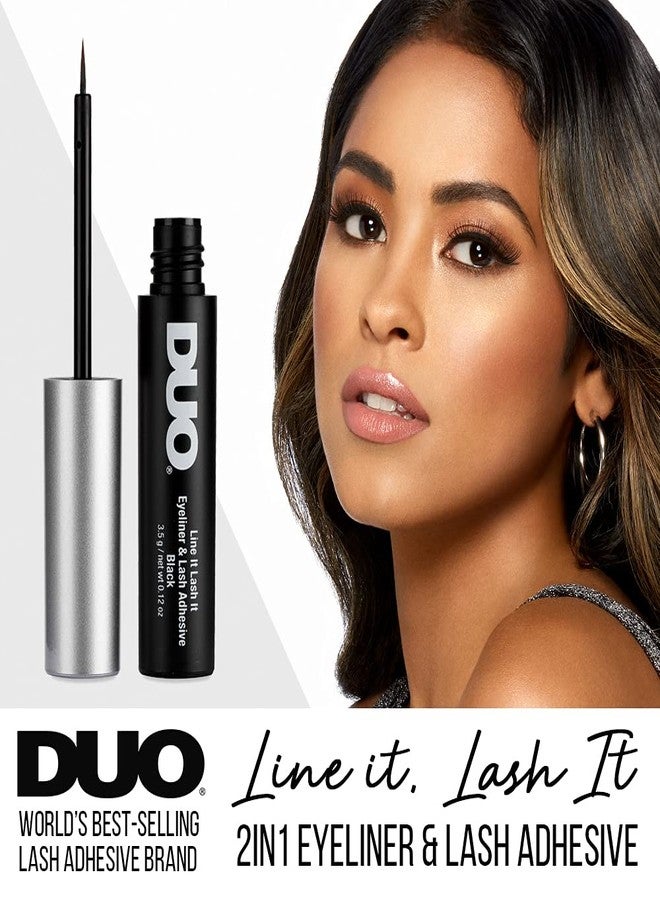 DUO Line It Lash It Lash Glue Liner - Black, 2-in-1 Eyeliner & Eyelash Adhesive for Strip & Cluster Lashes, 0.12 oz - Image 3