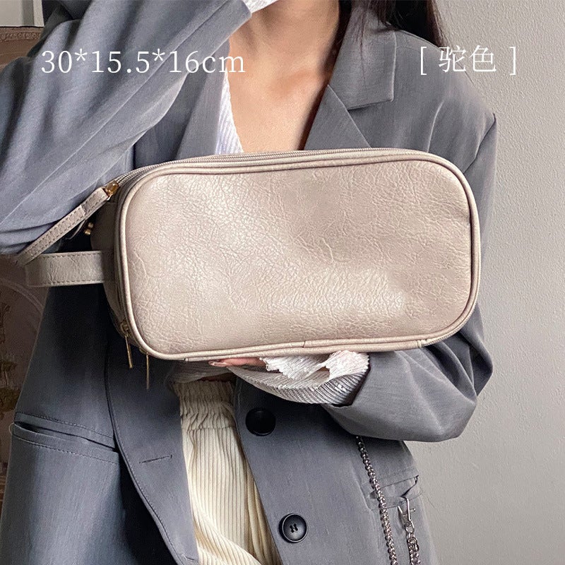 Double Zipper Large-Capacity Cosmetic Bag Portable Waterproof Toiletry Bag Multi-Layer Multi-Partition Storage Bag - Image 1