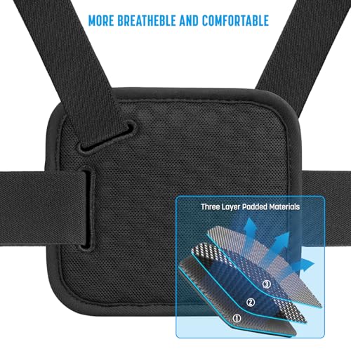 TesRock Chest Mount Harness Chest Strap Compatible with GoPro DJI Osmo AKASO Action Cameras, Comfortable and Stable Chesty for Go Pro Max Hero 13 12 11 10 9 8 7 6 5 Session - Image 3
