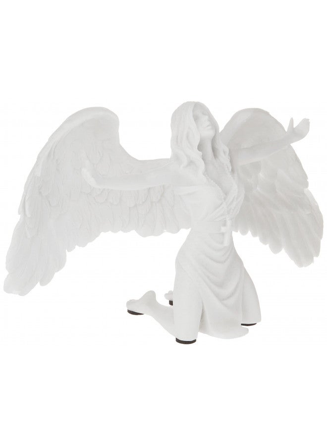 Design Toscano Pray for Peace Angel Figurine Statue, 9 in X 3 in X 4.5 in, White - Image 1