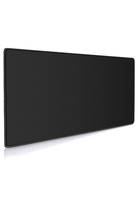 Large Gaming Mouse Pad 700x300 mm, Stitched Edges, Smooth Cloth Surface, Non-Slip Rubber Base, Waterproof Mousepad 3MM Thick - Black Plain