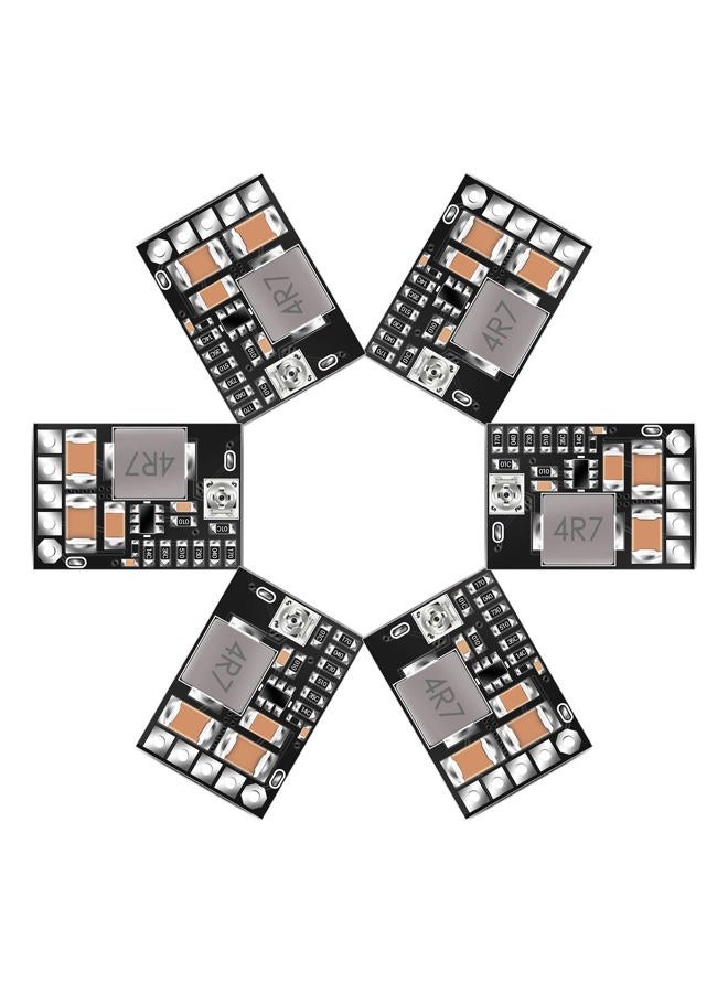 DROK DC Buck Converter, 6pcs Mini Voltage Regulator DC 4.5-20V 12V 9V Step Down to 5V Reducer Board 3A 10W Fixed Adjustable Volt Output Step-Down Transformer Power Supply Stabilizer Module - Image 1