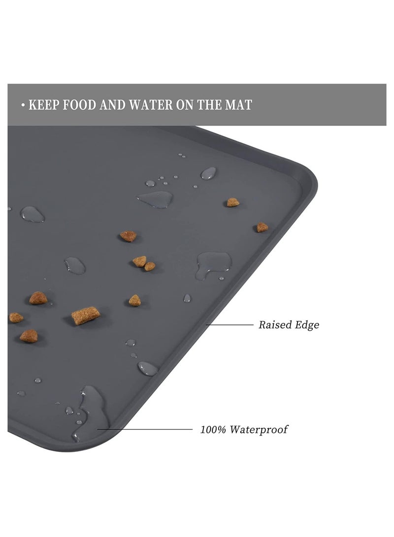 Dubkart Pet Food Mat,Pet Silicone Bowl Mat,Pet Feeding Mat,Waterproof Dog Cat Mat Pet Placemat Premium Silicone FDA Grade Non-stick Non Slip Anti Spill Easy Clean - Image 3