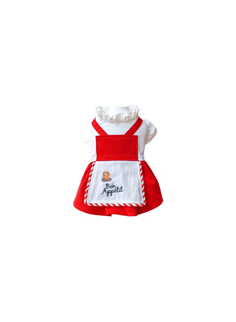GGOOT Dogs Costume Small Dog Princess Red Dresses Photoshoot Suit Puppies Cute Outfit Pullover Clothing for Small Animals Pets pet dress for small dogs cats female  - Image 1