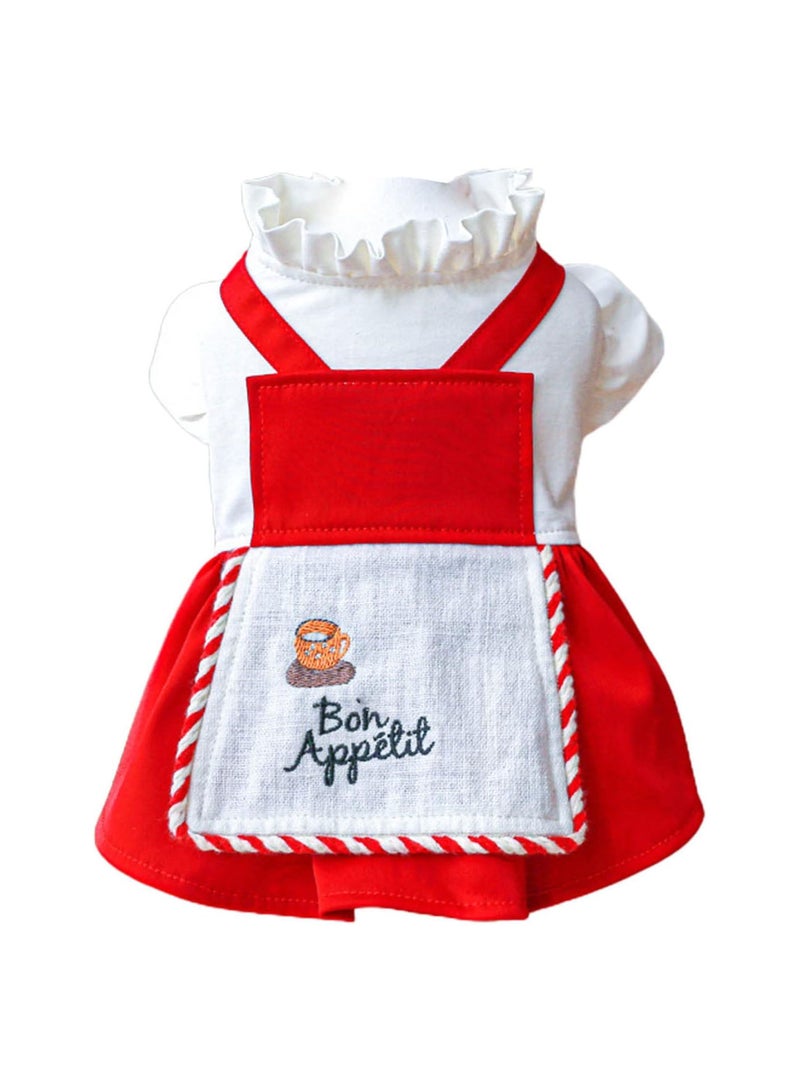 GGOOT Dogs Costume Small Dog Princess Red Dresses Photoshoot Suit Puppies Cute Outfit Pullover Clothing for Small Animals Pets pet dress for small dogs cats female  - Image 4