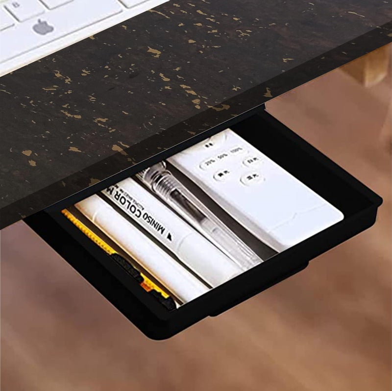QARA 16X40 inches Wooden Wall Mounted Folding Study Table| Wall Mount Table Foldable Laptop Desk for Home and Office Comp| Belgium Black - Image 2