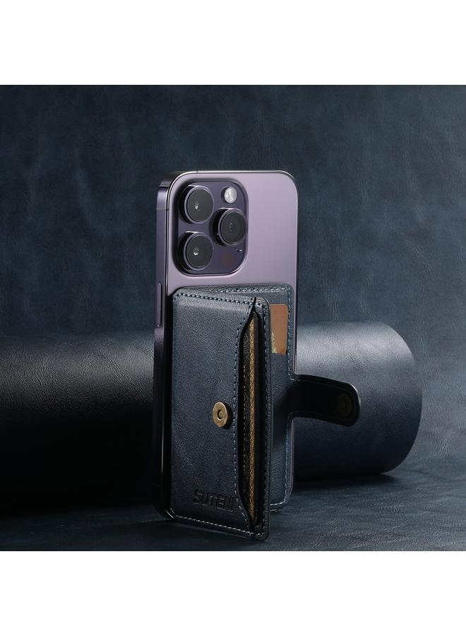 Suteni S2 Phone Magnetic Card Case Card Sleeve MagSafe Magnetic Coil PU Leather - Image 4