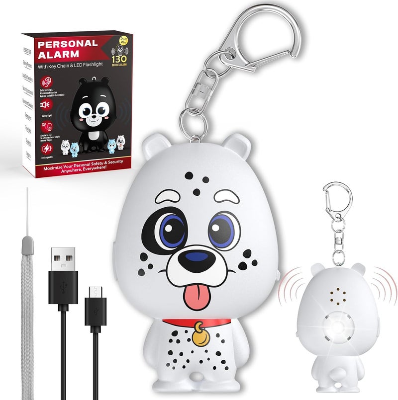 VIGOROAD Personal Safety Alarm for Women – Rechargeable Personal Alarm for Women Kids and Elders – 130dB Loud Siren – Strobe Light – Low Battery Notice – Safety Siren Keychain - Image 1