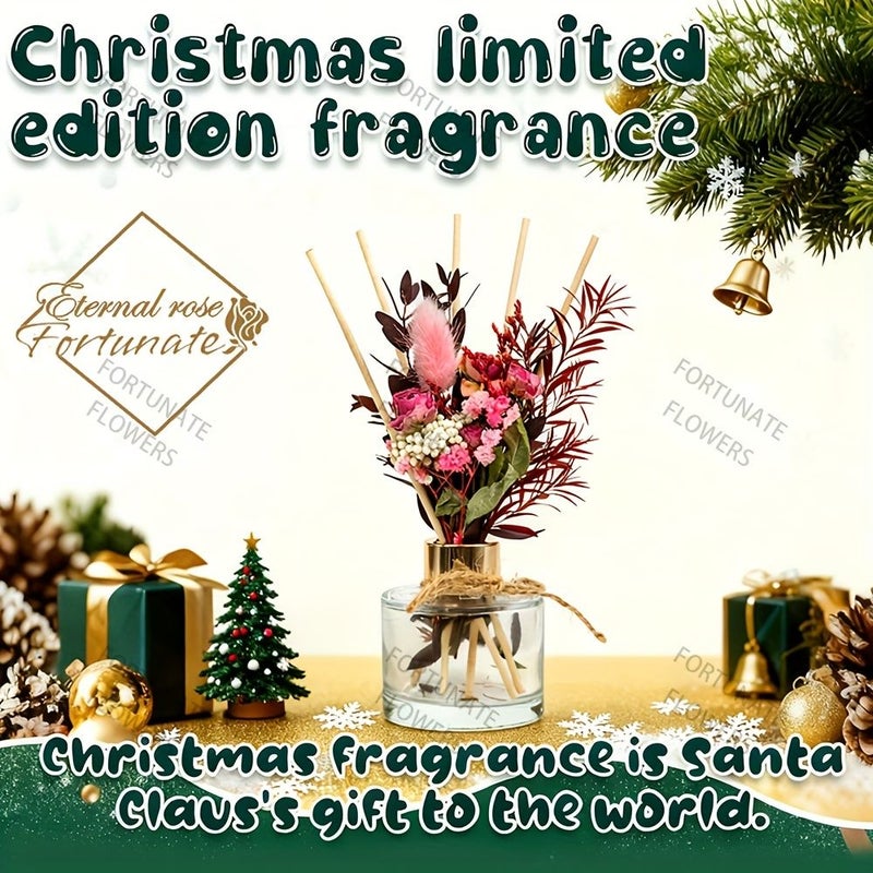 Aromatherapy Type B Dried Flower Diffuser Stick Set with Eucalyptus Baby Breath Rose Unscented Botanical Refillable Home Wedding Favors Cafes - Image 4
