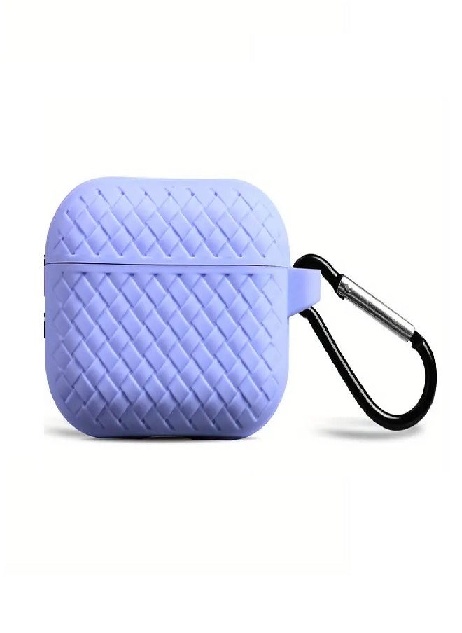 Generic - Silicone Case for Airpods 4th Generation 2024 Accessories with Keychain - Light Purple - Image 1