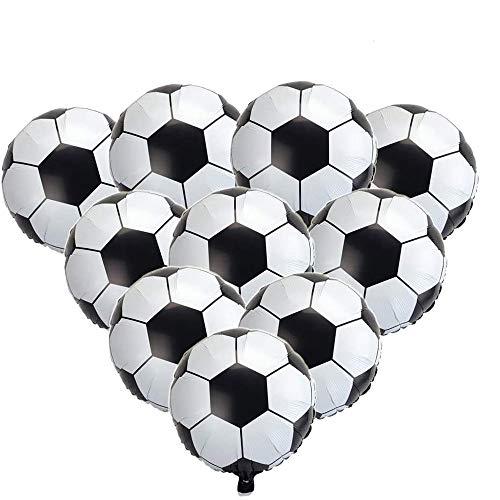 BinaryABC Soccer Balloons,Football Party Supplies,18 Inch,(10pcs) - Image 1