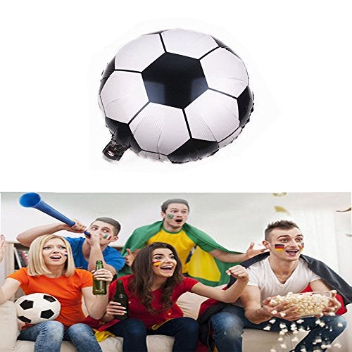 BinaryABC Soccer Balloons,Football Party Supplies,18 Inch,(10pcs) - Image 2