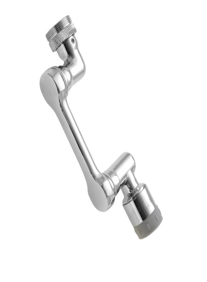 New Ware® CP Brass 1080° Rotational Robot Arm Swivel Spout Faucet Extender Folding Aerator| Male-Female Large Angle Water Nozzle Adapter for Hot & Cold Kitchen Sink Faucet Tap & Wash Basin Tap - Image 1