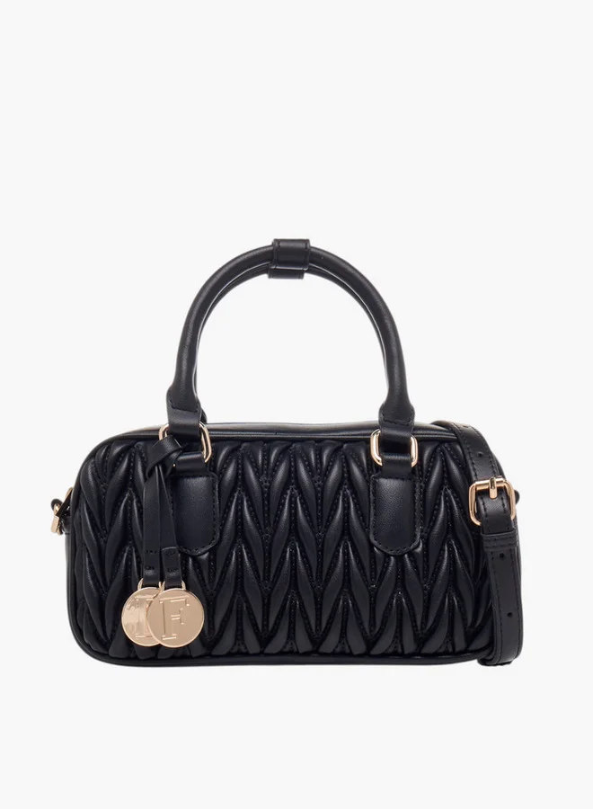 فلورا بيلا من شو إكسبرس Quilted Tote Bag with Double Handle and Zip Closure