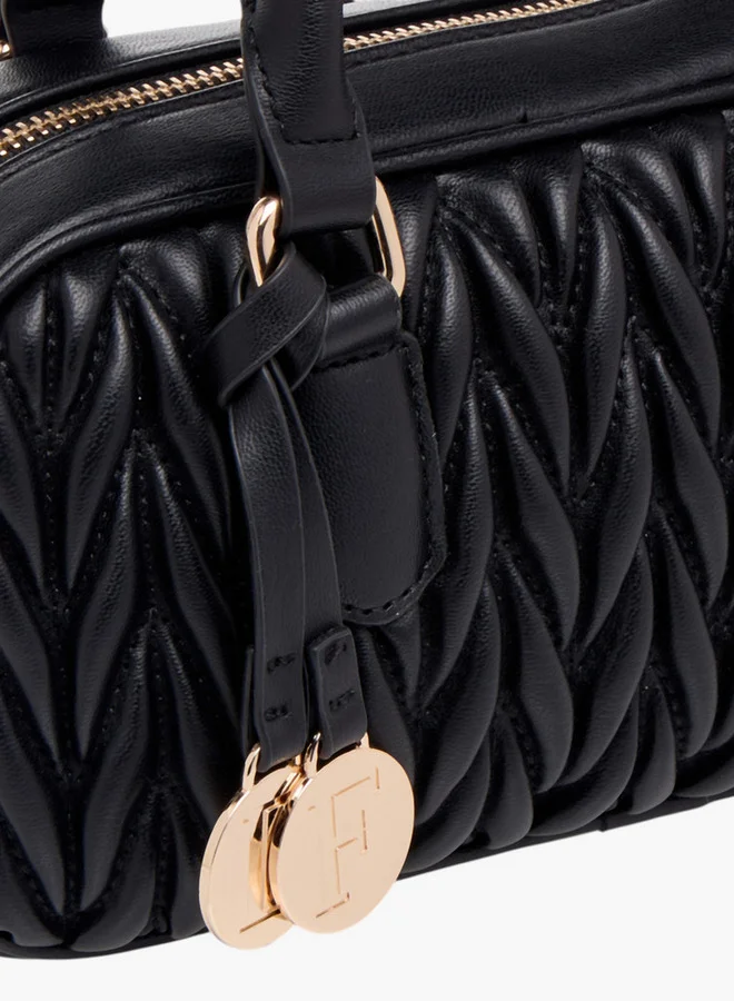 فلورا بيلا من شو إكسبرس Quilted Tote Bag with Double Handle and Zip Closure