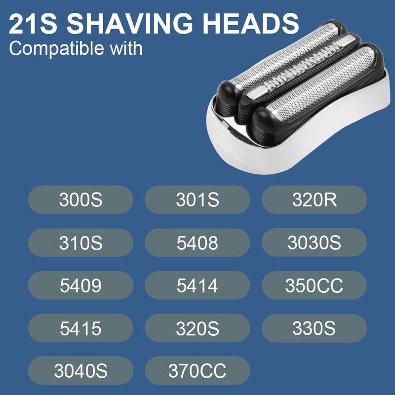OFFCUP Electric Razor Head, 21S Series 3/5 Replacement Shaver Heads, Replacement Head Compatible with Shavers S3/5 300s 301s 310s 5408 5409 5414 5415 320s 3010s 3020s etc - Image 5