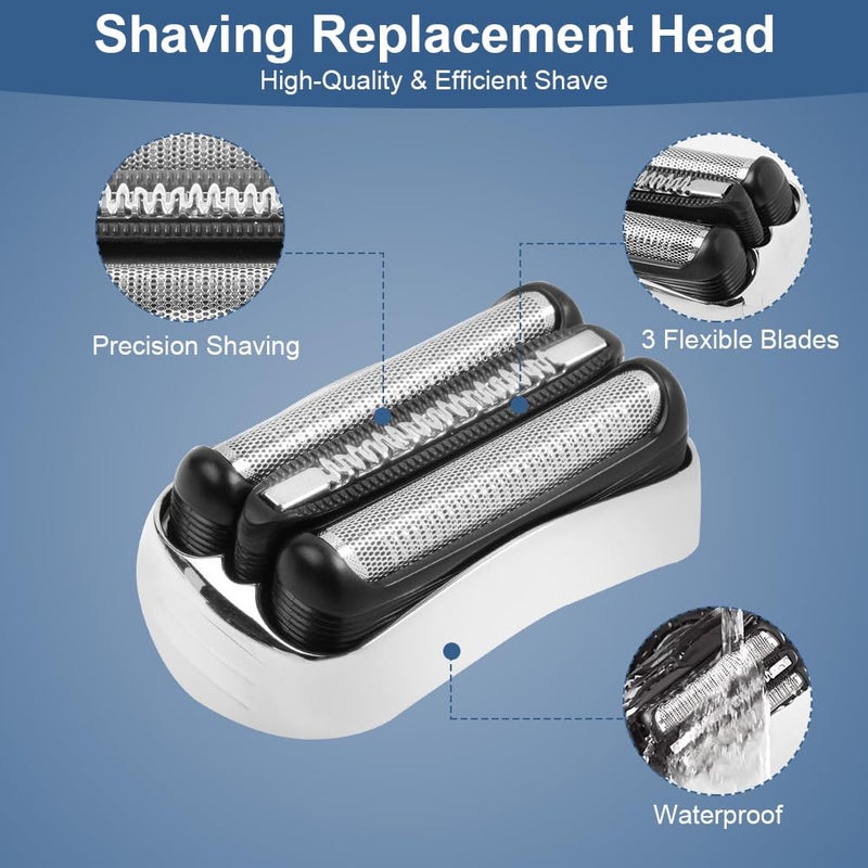 OFFCUP Electric Razor Head, 21S Series 3/5 Replacement Shaver Heads, Replacement Head Compatible with Shavers S3/5 300s 301s 310s 5408 5409 5414 5415 320s 3010s 3020s etc - Image 4